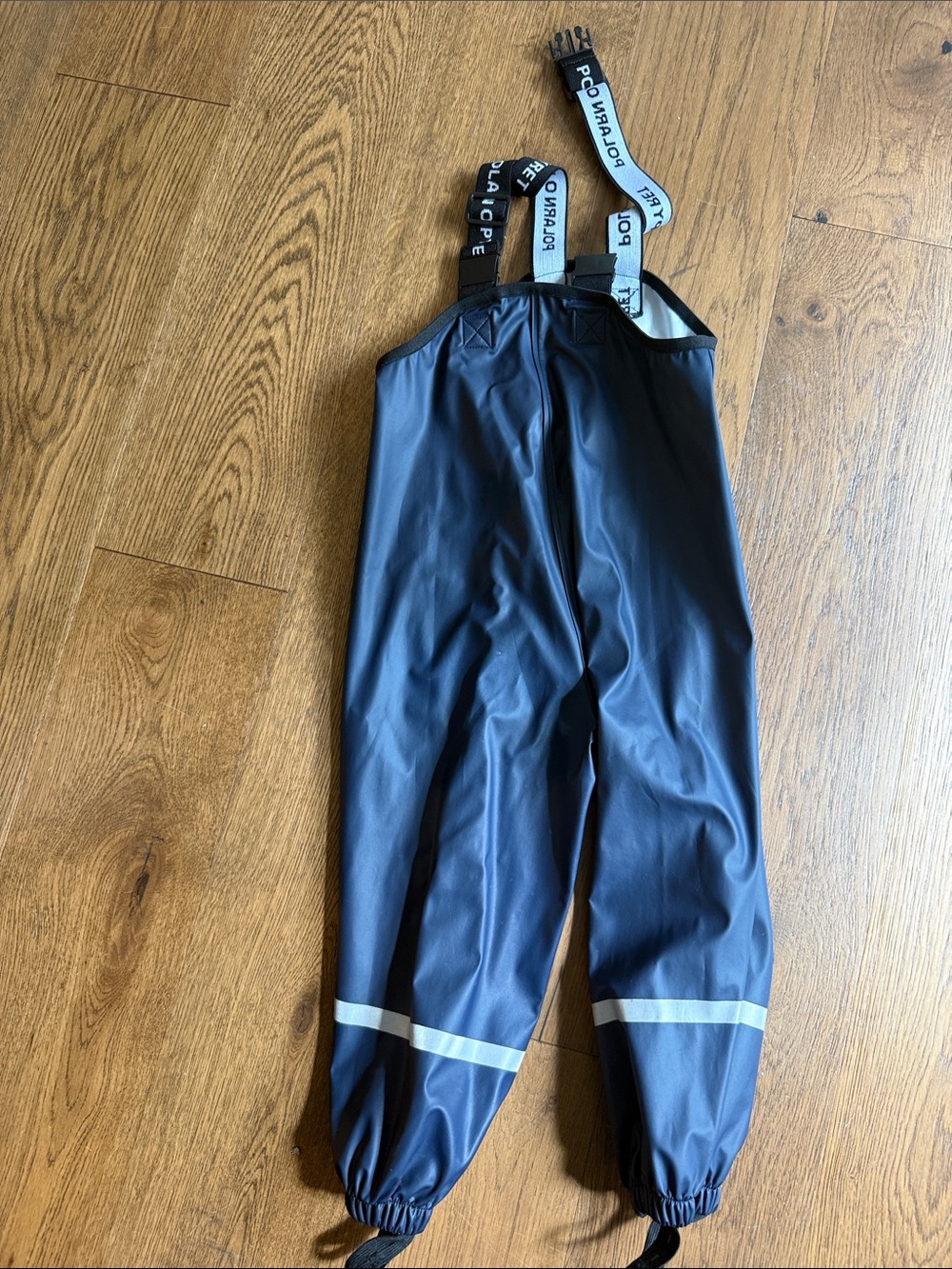 Polarn O. Pyret Navy Waterproof Overalls with Reflective Stripes